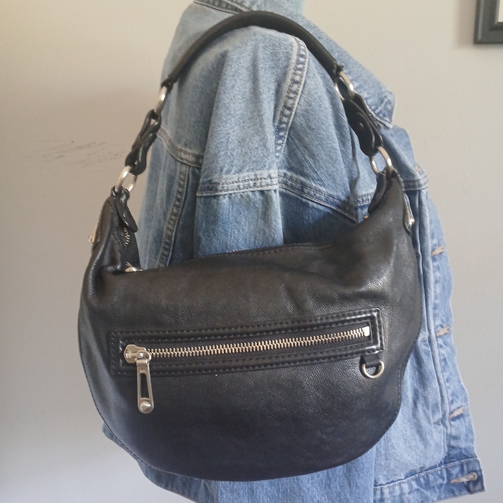 Black Leather Shoulder Bag